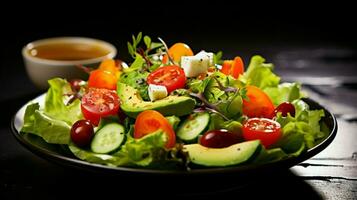 freshness and healthy eating a gourmet vegetarian salad photo