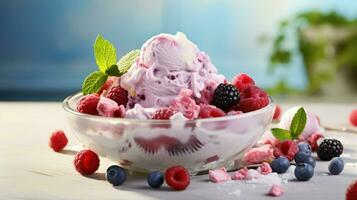 freshness and indulgence in a summer dessert of frozen photo