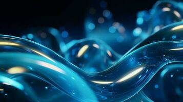 futuristic backdrop of blue abstract molecular motion photo