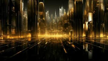 glistening gold architecture illuminates the dark night photo