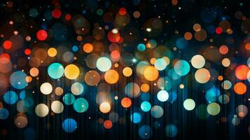 glowing circles in multi colored pattern illuminate photo