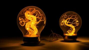 glowing filament ignites creativity in dark environments photo