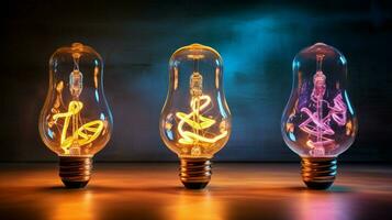 glowing filament ignites ideas for innovative solutions photo