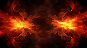 glowing inferno igniting nature abstract fractal pattern photo