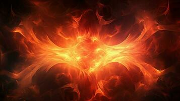 glowing inferno igniting nature abstract fractal pattern photo