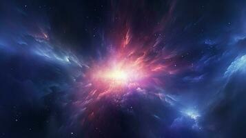 glowing star igniting abstract galaxy backdrop photo