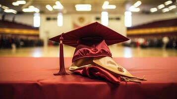 graduación vestido gorra borla éxito logrado foto