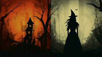 grunge backgrounds add texture to spooky silhouette shape photo