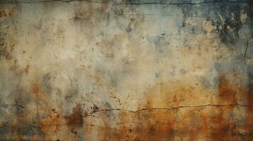 grunge dirty stained old backdrop with weathered patterns photo