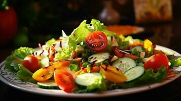 healthy eating fresh vegetable salad a gourmet vegetarian photo