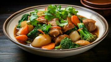 healthy eating in chinese culture vegetable stew photo