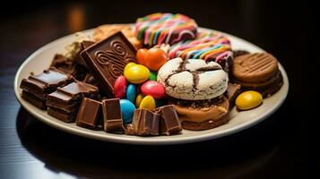 homemade dessert plate sweet treats candy chocolate cooking photo