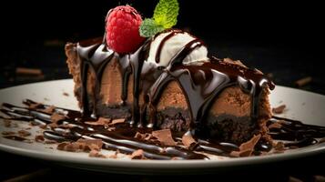 indulgent chocolate dessert gourmet celebration sweet pie photo