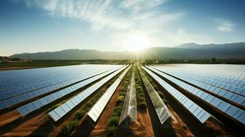 innovative solar panel farm generates clean renewable photo