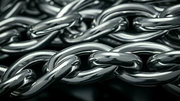 interlocked steel chains create a strong connection photo