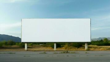 large roadside billboard frame with empty copy space photo