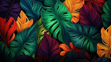 leaf patterned nature illustration abstract plant design photo