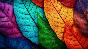 leaf vein nature abstract pattern in vibrant colors photo