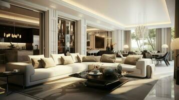 luxury apartment with modern design and elegance photo