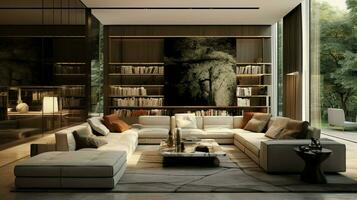 luxury modern living room with elegant design photo