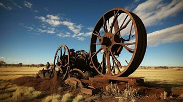 metal equipment aids growth on rural farm photo