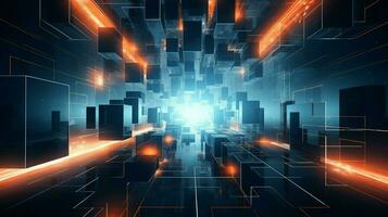 modern computer graphics illuminate futuristic abstract photo