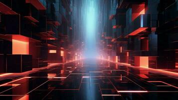 modern computer graphics illuminate futuristic abstract photo