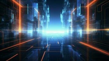 modern computer graphics illuminate futuristic abstract photo