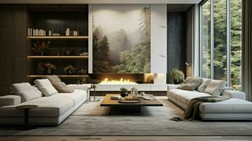 modern elegance in a comfortable living space photo