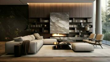 modern elegance in a comfortable living space photo