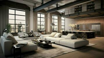 modern elegance in a sleek clean loft apartment photo