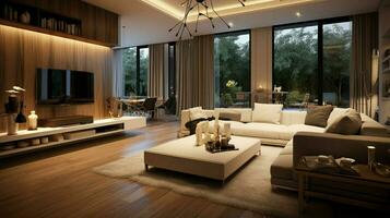 modern home interior with elegant design and comfort photo