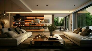 modern home interior with elegant design and comfort photo