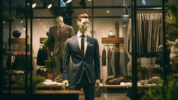 moderno hombres Moda en Al por menor boutique Tienda foto