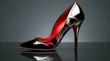 moderno mujer lujo alto tacón Zapatos exudar elegancia foto