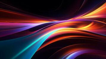 multicolored futuristic wave pattern in digitally generate photo