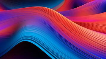 multicolored futuristic wave pattern in digitally generate photo