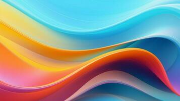 multicolored futuristic wave pattern in digitally generate photo
