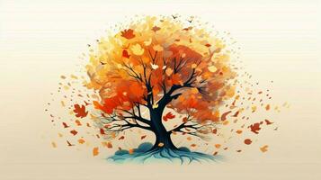 nature abstract autumn illustration leaf season and tree photo