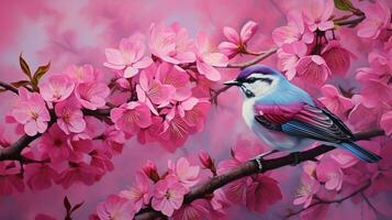 nature beauty in a vibrant pink blossom photo