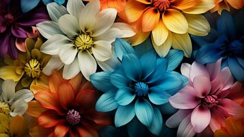 naturaleza belleza en cerca arriba multi de colores flor pétalos foto