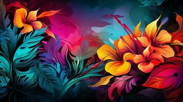 nature multi colored abstract backdrop a tropical illusion photo