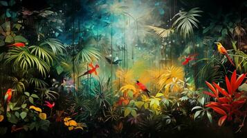 nature multi colored abstract backdrop a tropical illusion photo