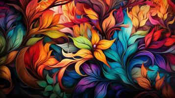 nature multi colored abstract backdrop a tropical illusion photo