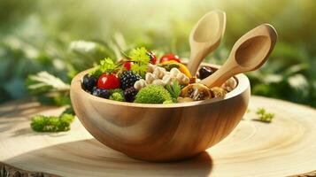 organic food bowl with healthy eating ingredients nature photo