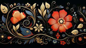florido floral patrones simbolizar elegancia en culturas foto