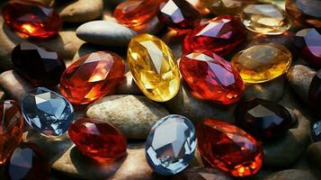 precious gems luxury transparent stones in abundance photo