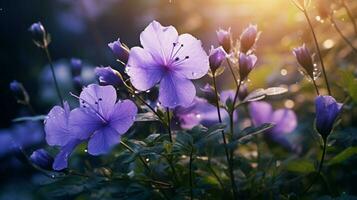 púrpura flor hierba y planta en naturaleza foto