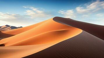ondulado arena dunas en majestuoso africano paisaje foto