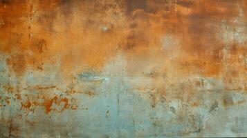 rusty metal wall with abstract grunge texture photo